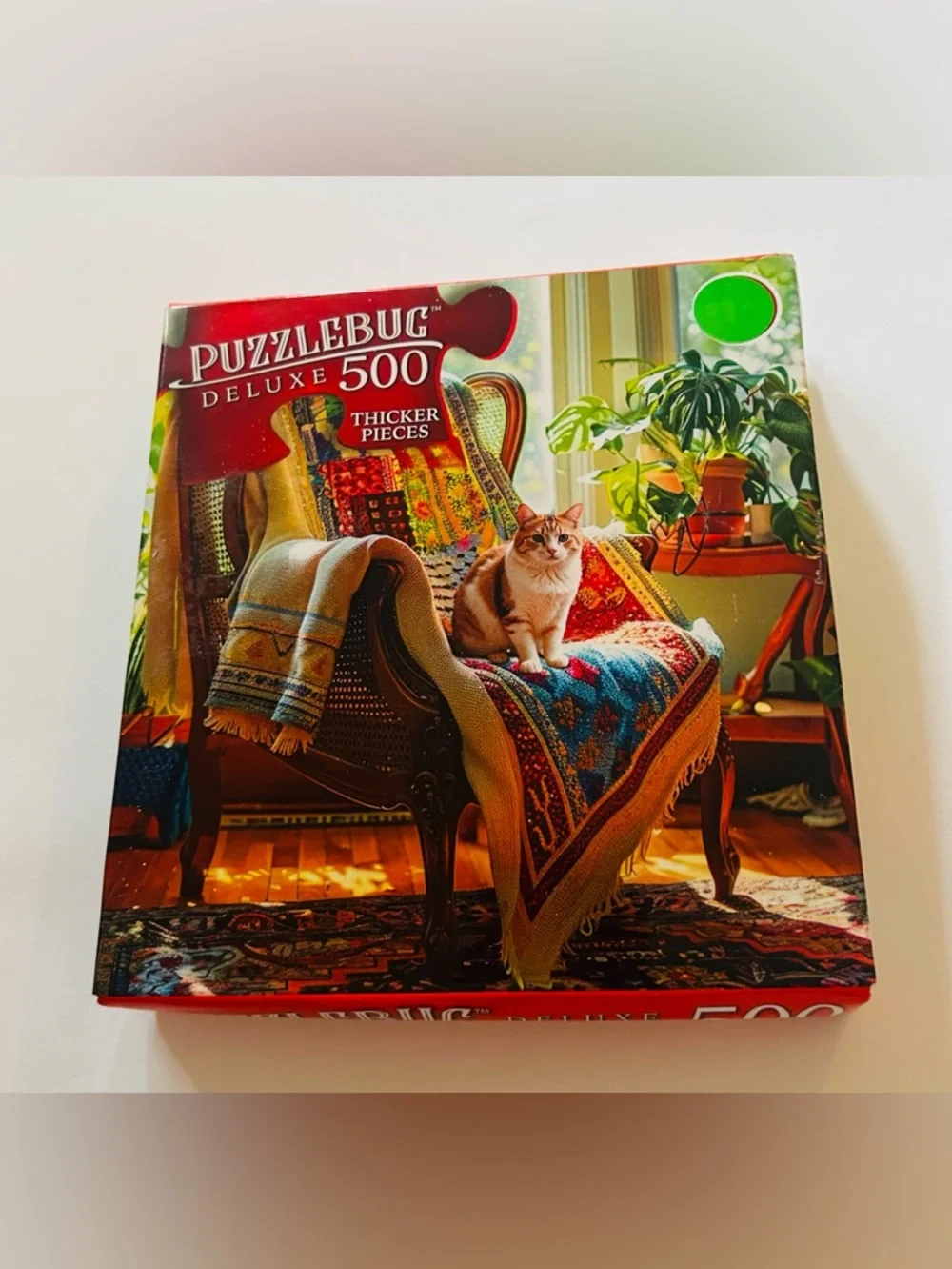New “Library Cat” Puzzle with Cat 500 Pieces Puzzlebug DeLuxe 20” x 12”